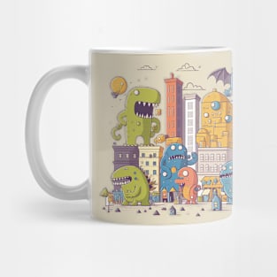 Monster in da City Doodle 1 Mug